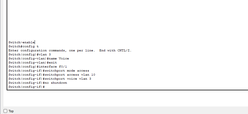 Creating Voice VLAN